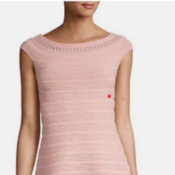 NEW Eliza J Off The Shoulder Fit and Flare Sweater Dress in Pink, Size M - Picture 9 of 16